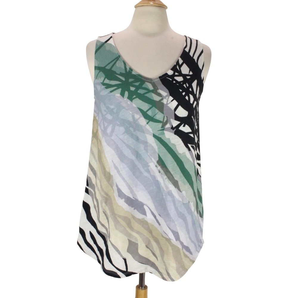 Soft Surroundings Tank Top size S multi zebra striped